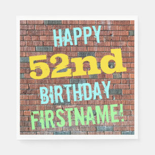 Serviette En Papier Anniversaire inspiré par graffiti de mur de