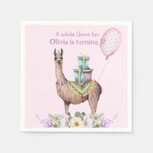Serviette En Papier Anniversaire Llama