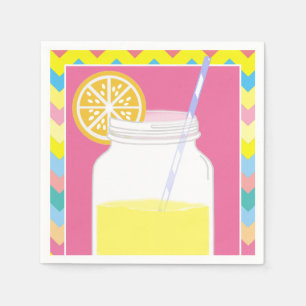 Serviette En Papier Anniversaire lumineux coloré de la limonade