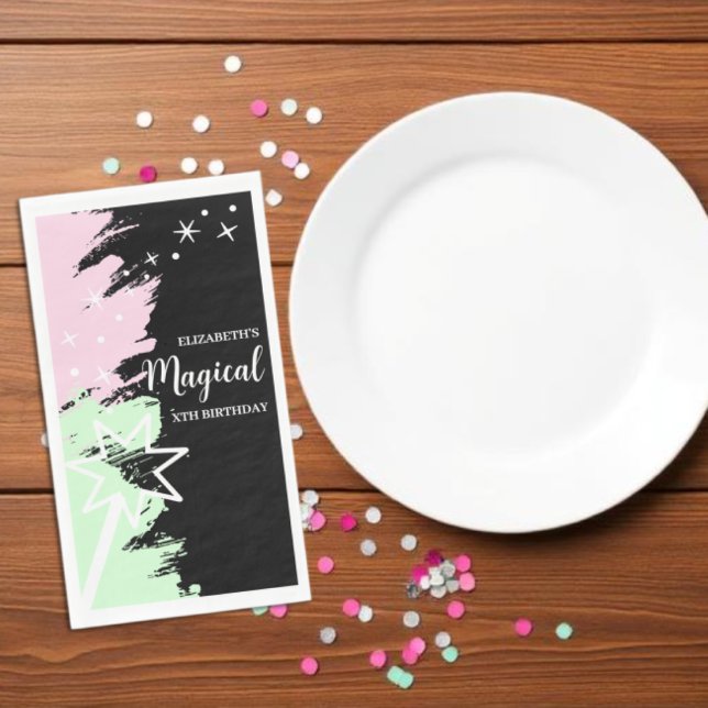 Serviette En Papier Anniversaire Magique (Créateur téléchargé)