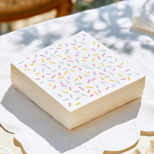Serviette En Papier Anniversaire Paillettes Pastel