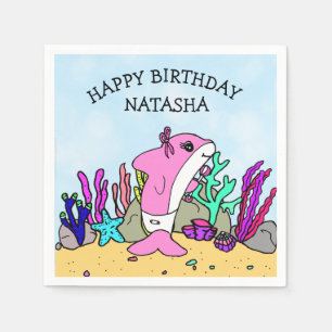 Serviette En Papier Anniversaire personnalisé Baby Shark
