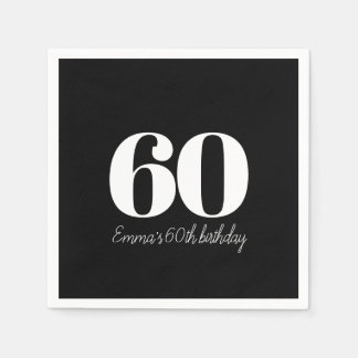 Serviette En Papier anniversaire personnalisé et sophistiqué