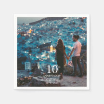 Anniversaire personnalisé photo mariage chic polic