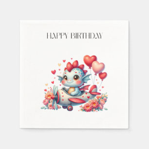 Serviette En Papier Anniversaire Pilote de Dragon