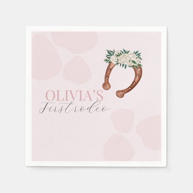 Serviette En Papier Anniversaire rosé de cofille occidentale (Devant)