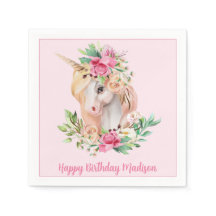 Anniversaire rose de la licorne