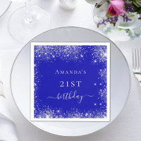 Anniversaire royal bleu argent parties scintillant