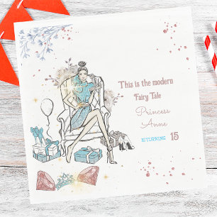 Serviette En Papier Anniversaire royal de la princesse moderne