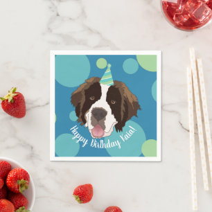 Serviette En Papier Anniversaire Saint Bernard