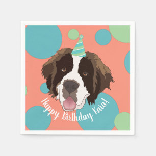 Serviette En Papier Anniversaire Saint Bernard