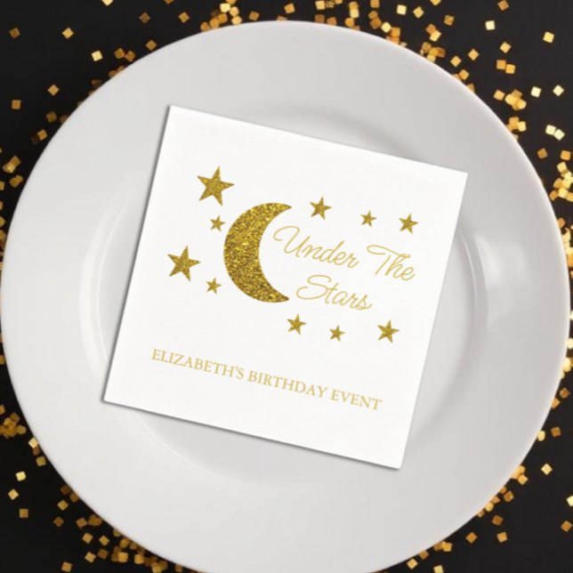 Serviette En Papier Anniversaire Sous Les Étoiles (Créateur téléchargé)
