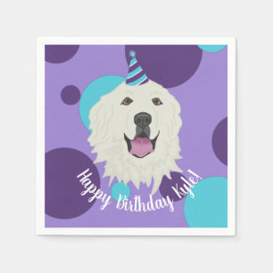 Serviette En Papier Anniversaire sur mesure Great Pyrenees