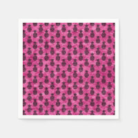 Anniversaire tropical rose et noir ananas