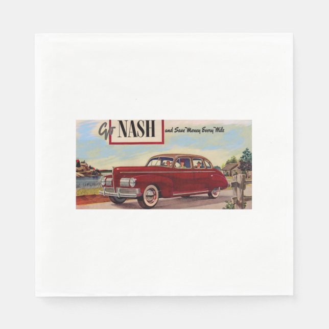 Serviette En Papier Annonce automobile Nash 1941 (Devant)