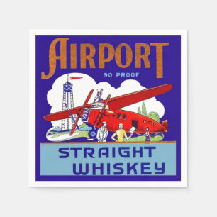 Serviette En Papier Annonce vintage de whiskey de voyage de mouche de