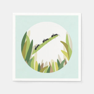 Serviette En Papier Ant Bug Insectes Papier Napkin Fête extérieure