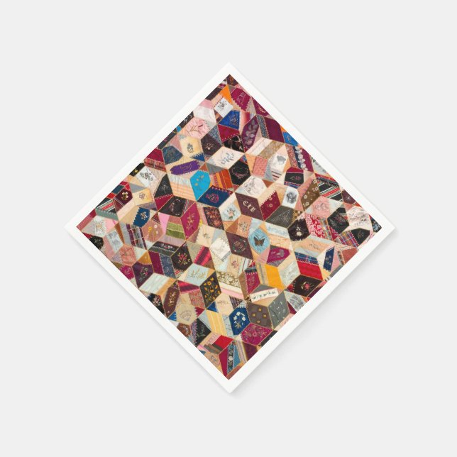 Serviette En Papier Antique Cocktail Quilt Napkins (Coin)