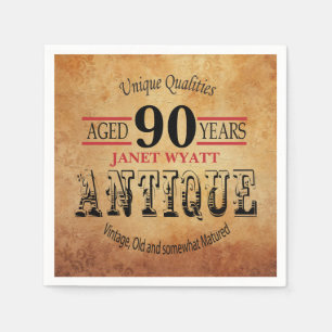 Serviette En Papier Antique design du 90e anniversaire