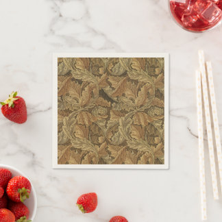 Serviette En Papier Antique Victorian Chaud automne Feuilles Mariage