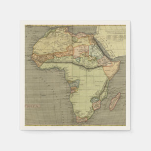 Serviette En Papier Antique vieille carte inspirée