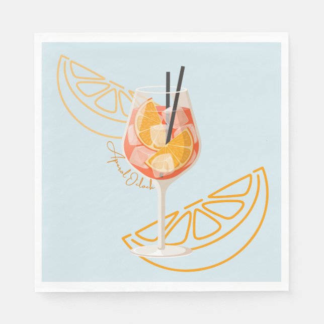 Serviette En Papier Aperol O'Clock (Devant)