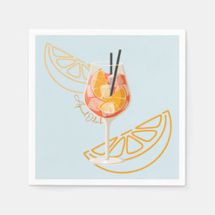 Serviette En Papier Aperol O'Clock