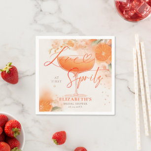Serviette En Papier Aperol Spritz Amour Citron Floral Baby Shower de M