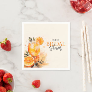 Serviette En Papier Aperol Spritz Aquarelle Enterrement de Vie de Jeun