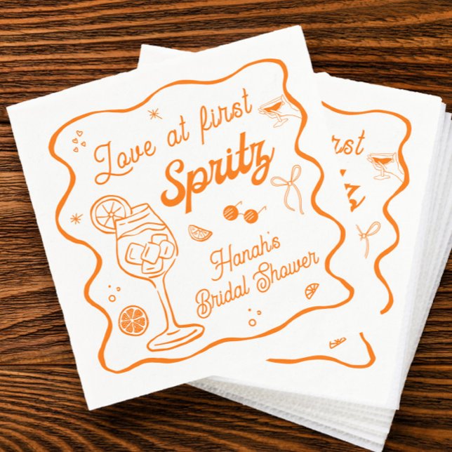 Serviette En Papier Aperol Spritz Fête de Mariage (Créateur téléchargé)