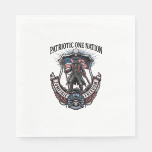 Serviette En Papier Apocalypse de Zombies Guerrier Patriotique Fou Rou
