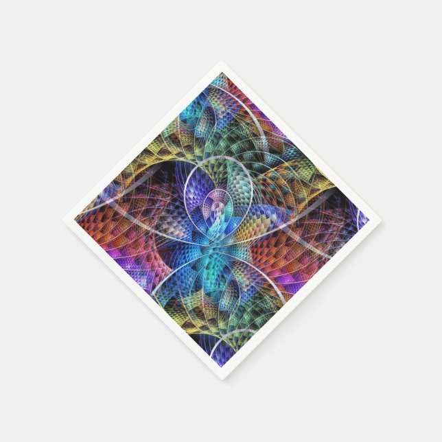 Serviette En Papier Apophyse Abstraite Fractale X (Coin)