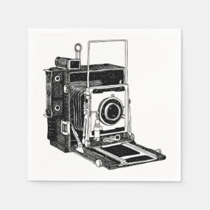 Serviette En Papier Appareil photo vintage