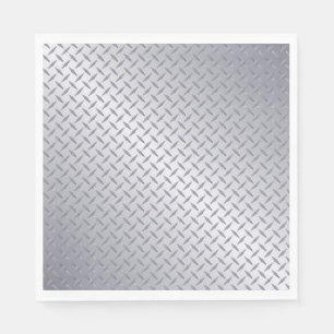 Serviette En Papier Apparence de tôle d'acier diamantée brillante