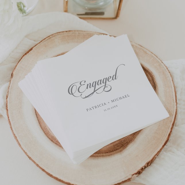 Serviette En Papier Appel à la calligraphie chic classique pour une fê (Créateur téléchargé)