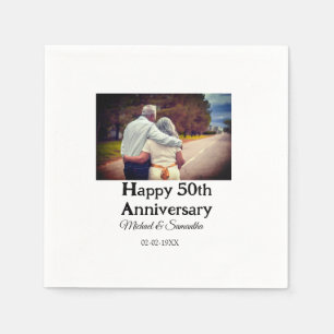 Serviette En Papier applaudissements à 50 ans anniversaire ajouter nom