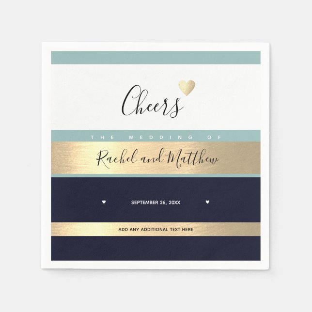 Serviette En Papier applaudissements ! mariage applaudit à l'amour élé (Devant)