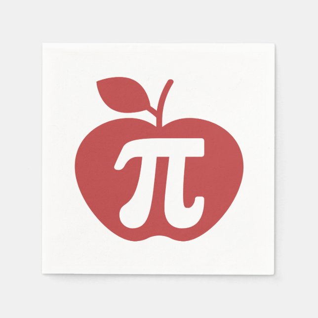 Serviette En Papier Apple Pi 3.14 Math Pi Day (Devant)