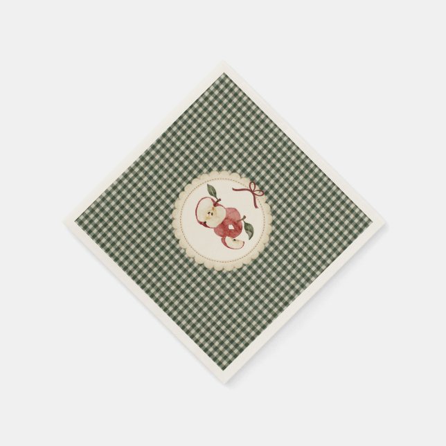 Serviette En Papier Appley Ever After gingham vintage  (Coin)