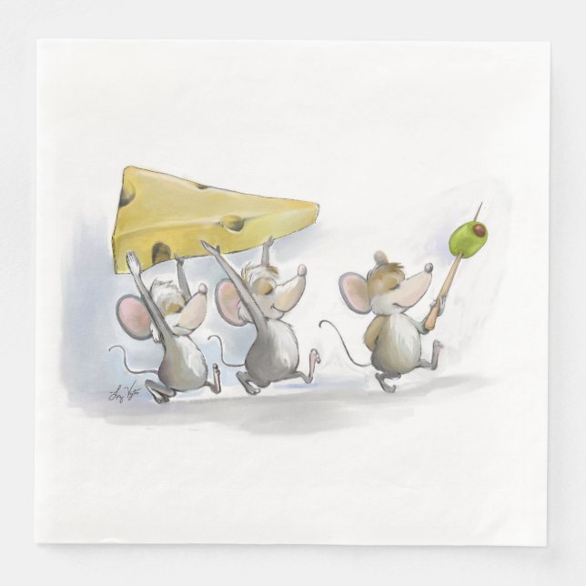 Serviette En Papier Apporter dans le fromage (avec olives) Papier Napk (Devant)