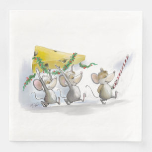 Serviette En Papier Apporter Dans Le Papier De Fromage De Noël Napkin