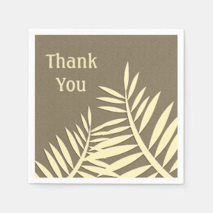 Serviette En Papier Appréciation de la silhouette du Merci