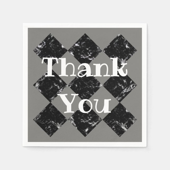 Serviette En Papier Appréciation du diamant noir du Merci (Devant)
