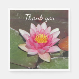 Serviette En Papier Appréciation Merci Repas Rose Eau Lily Photo