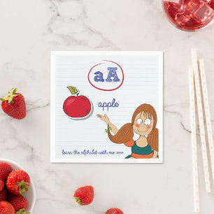 Serviette En Papier Apprendre L'Alphabet Papier serviettes