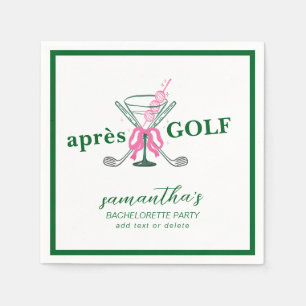 Serviette En Papier Après Golf Martini Coquette Arc Bachelorette Party