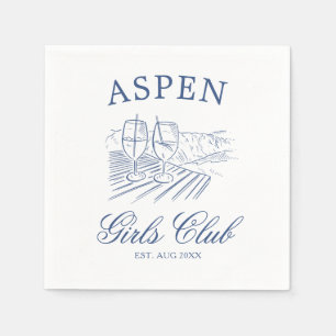 Serviette En Papier Après-Ski avec la future mariée Bach Week-end