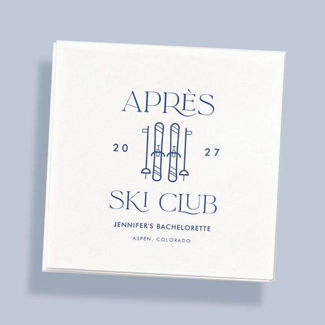 Serviette En Papier Apres Ski Club Winter Ski Bachelorette Party Favor (Créateur téléchargé)