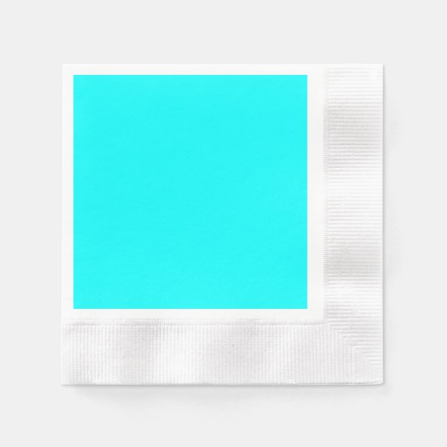 Serviette En Papier Aqua (couleur solide) (Devant)