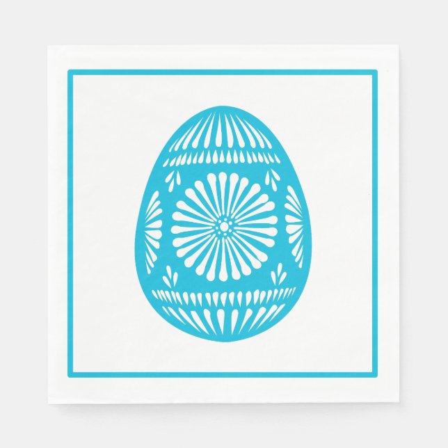 Serviette En Papier Aqua Easter Egg Classic (Devant)